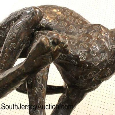  Life Size Bronze Running Cheetah and Leopard â€“ Very Cool

Auction Estimate $1000-$2000 each â€“ Located Inside 