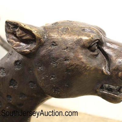  Life Size Bronze Running Cheetah and Leopard â€“ Very Cool

Auction Estimate $1000-$2000 each â€“ Located Inside 