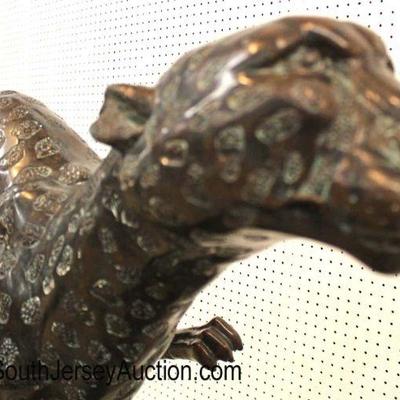  Life Size Bronze Running Cheetah and Leopard â€“ Very Cool

Auction Estimate $1000-$2000 each â€“ Located Inside 