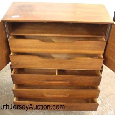  Mid Century Modern Danish Walnut â€œBassett Furnitureâ€ Blind Door Fitted Interior High Chest

Auction Estimate $200-$400 â€“ Located...