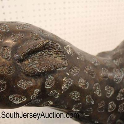  Life Size Bronze Running Cheetah and Leopard â€“ Very Cool

Auction Estimate $1000-$2000 each â€“ Located Inside 