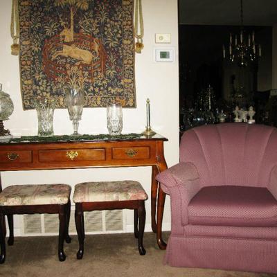 Sofa table   BUY IT NOW $ 85.00   
Under stools   BUY IT NOW $ 32.00 EACH