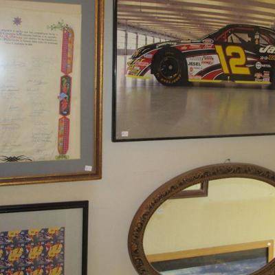 Lots of artwork and mirrors to choose from