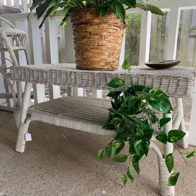 Wicker coffee table $40