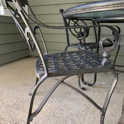 Wrought iron patio set $110