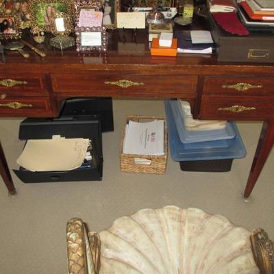 Gold Accent Writing/Computer Desk 