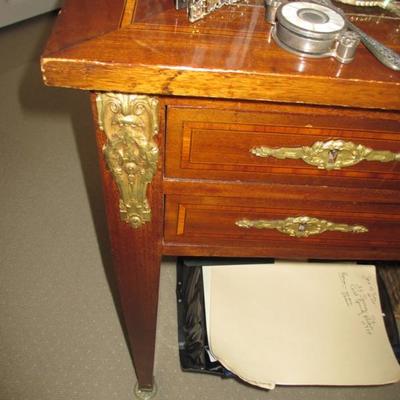 Gold Accent Writing/Computer Desk 