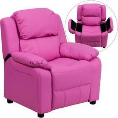 Flash Furniture Contemporary Kids Vinyl Recliner with Storage Arms