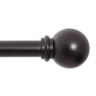 58 Chelsea Standard Decorative Window Curtain Rod Black - Kenney, Size 48-86