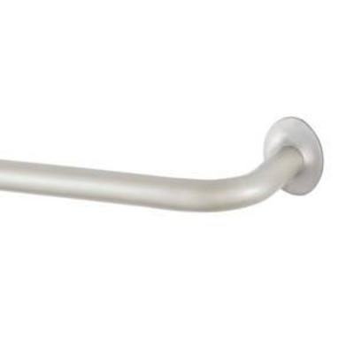48x86 Wrap Around Room Darkening Curtain Rod White - Eclipse, Size 48-86, Silver