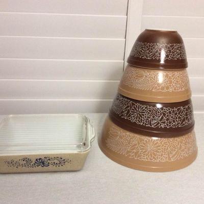 MVP068 Pyrex Mixing Bowl Set & Refrigerator Dish 