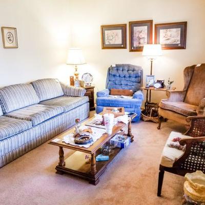 Vintage velour couch