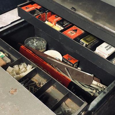 Misc items in tool box.
