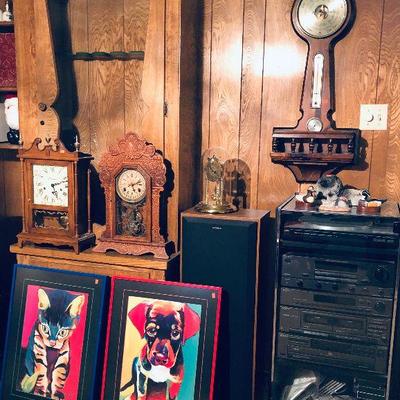 Working clocks and Barometer.