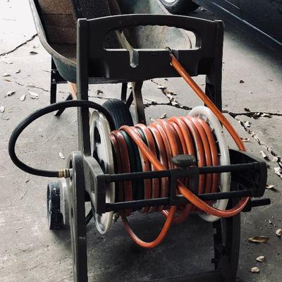 Hose on reel.