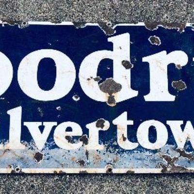 Vintage Goodrich porcelain sign.