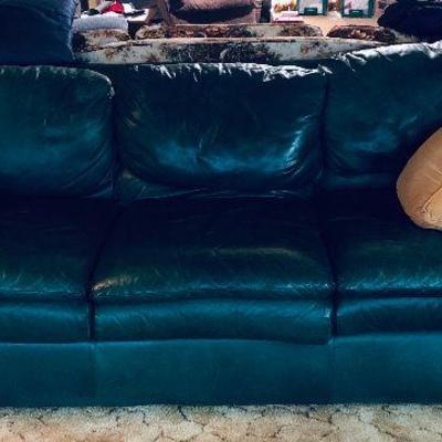 Leather couch and other furniture.