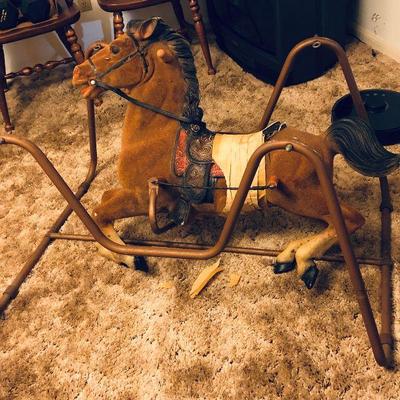 Vintage rocking horse. NEEDS REPAIR,