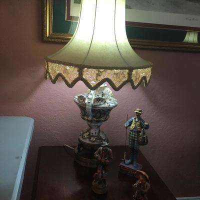 capodimonte lamp set (pair) 