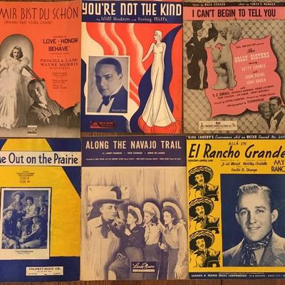 Vintage sheet music