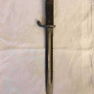 WW1 German Ersatz sawback bayonet