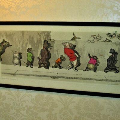 Awesome "Dirty Dogs of Paris" signed print by Boris O Klein