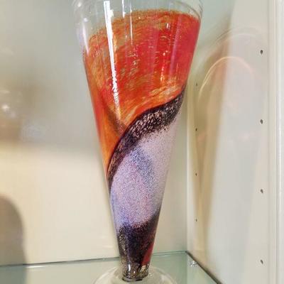 No. 116.2) Tall Kosta Boda vase -$65