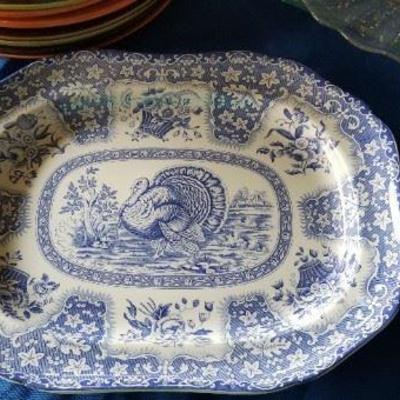 (#279) Spode Turkey platter ~ $20  