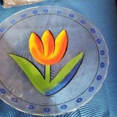 (#278) Kosta Boda hand painted/signed plate ~ $40  

