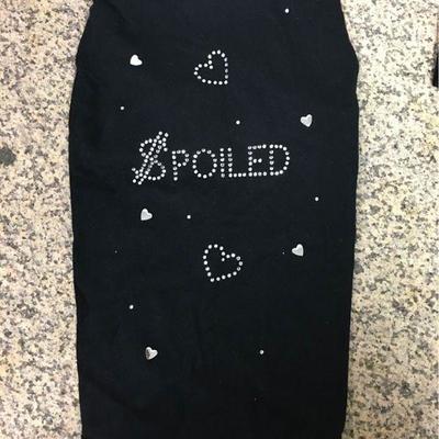 https://www.ebay.com/itm/114171739320 KB0065: Bedazzled Dog Clothing "SPOILED" Large