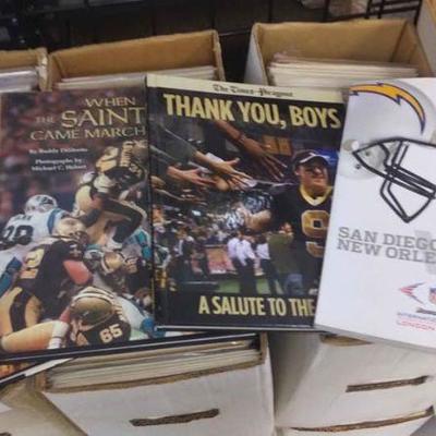 https://www.ebay.com/itm/124128653347 BOX 60 LOT OF FOUR NEW ORLEANS SAINTS FOOTBALL BOOKS $15