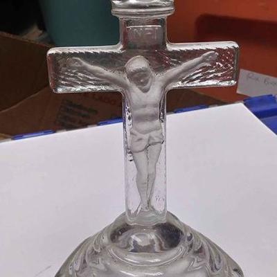 https://www.ebay.com/itm/124140003881 Box070AC VINTAGE GLASS CRYSTAL CROSS CANDLE HOLDER $10.00