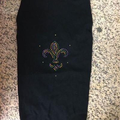 https://www.ebay.com/itm/124141934149 KB0066: Bedazzled Dog Clothing Mardis Gras Fleur De Lis Large