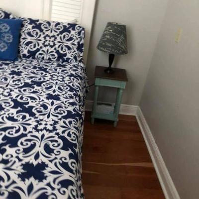 PA017 Bed Frame $125, Mattress $100, Comforter $20, Small Table Turquoise and Wood Sold, Lamp $10 .
We will not hold unless Paid for...