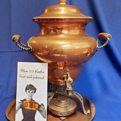 Lot 87: Vintage Stockli Copper Samovar $125