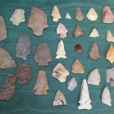 Lot 43: Native American Arrowheads and Stone Tools from South Carolina, and Georgia  $50