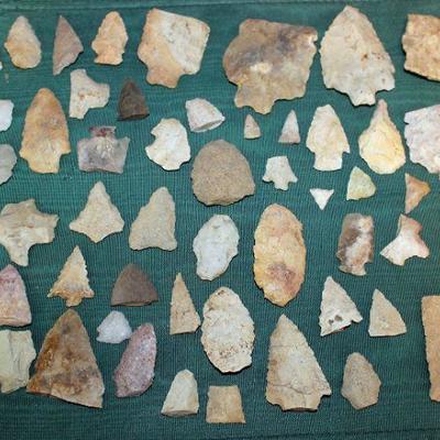 Lot 51: Native American Spearheads, Scrapes, Drills and Knives from South Carolina and Georgia  $30