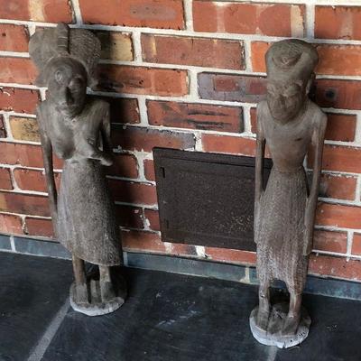 https://www.ebay.com/itm/124190278849	BU1097 Mr and Mrs African Couple Carved Wooden Statues Local Pickup	 $20 
