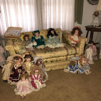Just a portion of the doll collection 