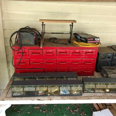 Hardware storage bins