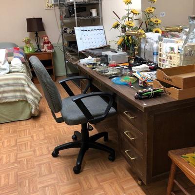 Desk and office supplies