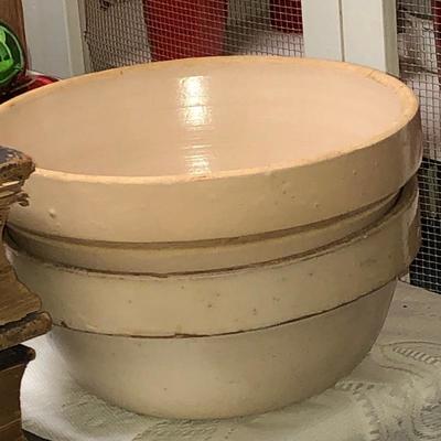 Crock mixing bowls