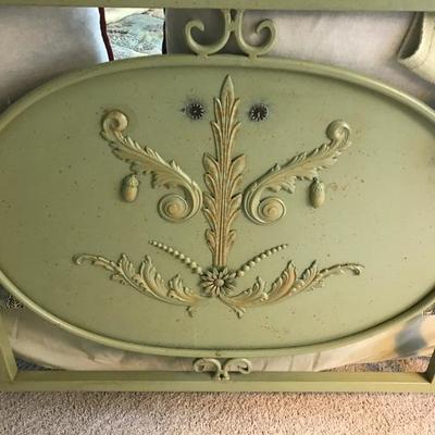 Queen size iron four poster bed with boxspring and mattress $995
68" tall