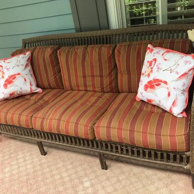 WeatherMaster synthetic Wicker sofa $395
81 X 31 X 37"