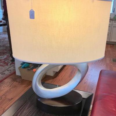 Brushed steel lamp $195