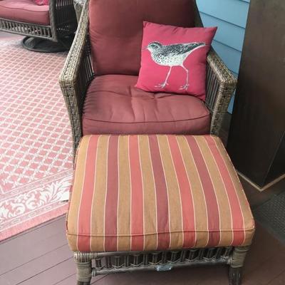 WeatherMaster synthetic Wicker chair $275
31 1/2 X 30 X 36"
Ottoman $150
27 X 28 X 16"