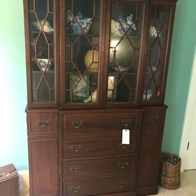 Mahogany Chinese Chippendale secretary $395
74 X 15 X 48"