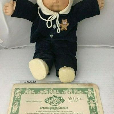 https://www.ebay.com/itm/114235308880	GB001: 1983 Cabbage Patch Doll "Adlai Marc" with Adoption Papers	 $20.00 	Buy-It-Now

