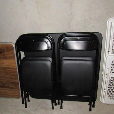 Matching card table and 4 chairs