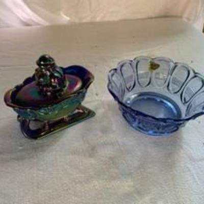 2PC Fenton Glass Lot